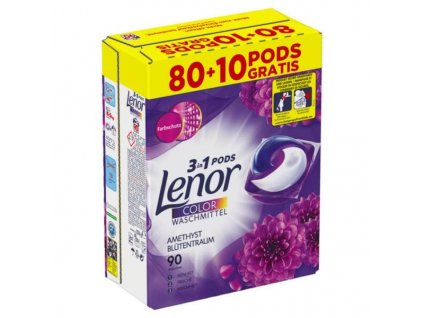 Lenor Amethyst Color 3v1 kapsle na praní 90 ks