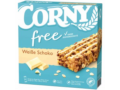 Corny Free cereální tyčinky s bílou čokoládou 6 ks, 120g