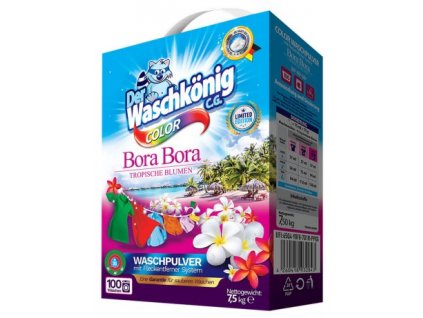Waschkönig Color prací prášek na barevné prádlo 7,5 kg Bora Bora 100 dávek