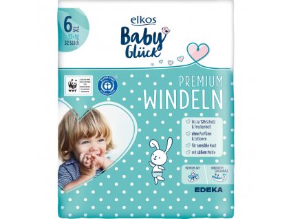 Elkos Premium dětské pleny 6+  XL  13+kg   32ks