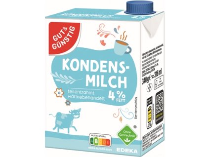 G&G Kondenzované mléko 4%, 340 g