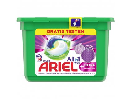 Ariel All-in-1 Color gelové kapsle na barevné prádlo 14 ks