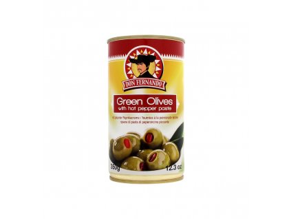 Gruene Oliven gefuellt mit pikanter Paprikacreme 350g Bild 1 Zoombild