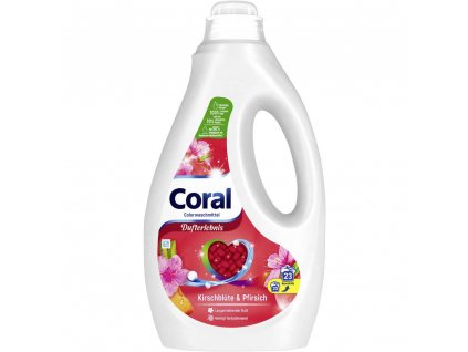 Coral prací gel Color s vůní třešňových květů a broskví 23 dávek, 1,15l