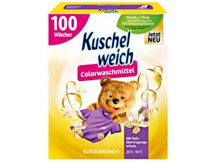 Kuschelweich prací prášek na barevné prádlo Štastný monent 100 dávek, 5,5 kg