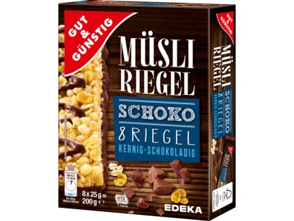 G&G Müsli tyčinky s čokoládou 8ks, 200g
