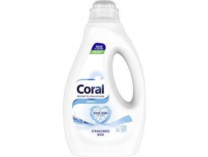 Coral White Prací gel na bílé prádlo 1 l, 20 dávek