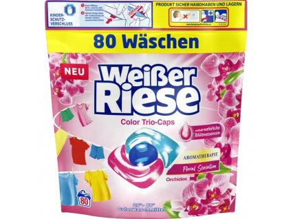 Weisser Riese Color Trio Caps Aromaterapie Orchidejový a makadamový olej 80 dávek 960 g