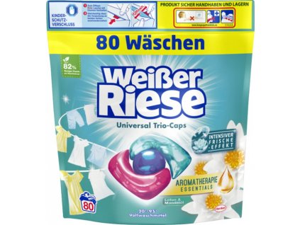 Weisser Riese Universal Trio Caps Aromaterapie s vůní lotosového květu 80 dávek 960 g