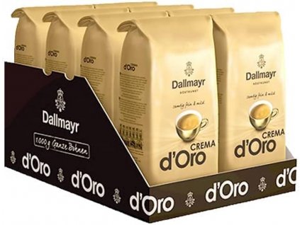 Dallmayr Crema d´Oro zrnková káva 8x1 kg-VÝHODNÉ BALENÍ  - originál z Německa