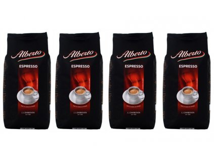 Alberto Espresso zrnková káva 4x1 kg-VÝHODNÉ BALENÍ  - originál z Německa