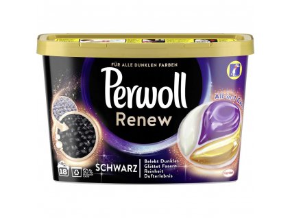 Perwoll Renew & Care Caps na tmavé prádlo, 18 dávek,261g