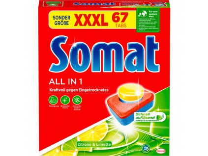 Somat All-in- 1 tablety do myčky s vůní citronů a limetek 67 ks