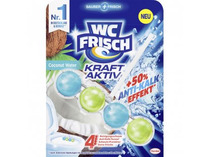 WC frisch Blau Kraft vůně kokosové vody závěsný blok 50g