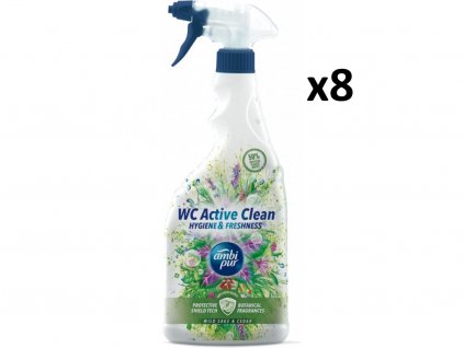 Ambi Pur aktivní čistič na koupelny a záchody - Wild Sage & Cedar 8x750 ml-VÝHODNÉ BALENÍ