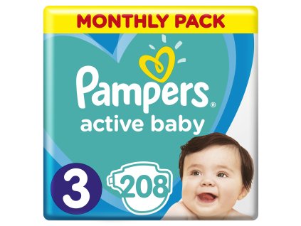 Pampers Active Baby 3 208 ks