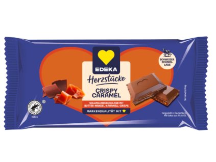 Edeka mléčná čokoláda s křupavou karamelovou náplní 90 g