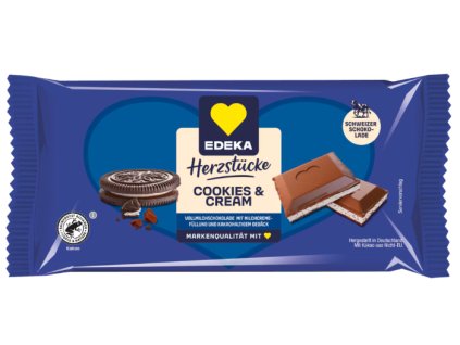Edeka mléčná čokoláda se sušenkami a krémem 90 g