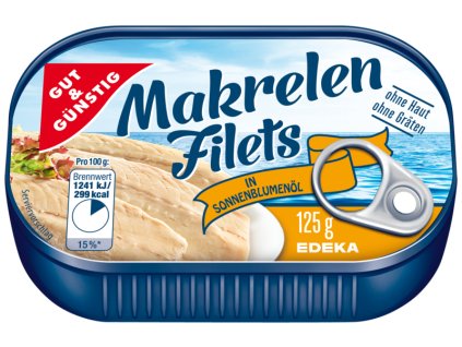 G&G Filety z makrel v slunečnicovém oleji 125g - originál z Německa