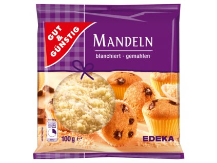 G&G Mandle - blanžírovaná, mletá 100g/31.05.2024  - originál z Německa