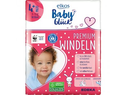 Elkos Premium dětské pleny 4+  MAXI 9-15kg 38ks  - originál z Německa