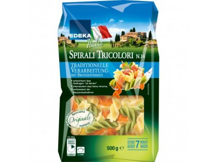 Edeka Těstoviny Fusilli Tricolori 500g