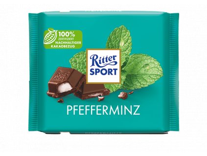 Ritter Sport Pfefferminz peprmintová čokoláda 100 g  - originál z Německa