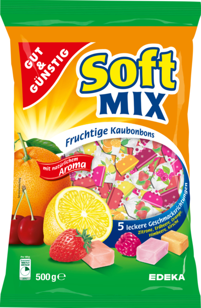 G&G Žvýkací bonbony v 5ti ovocných variantách 500g - originál z Německa
