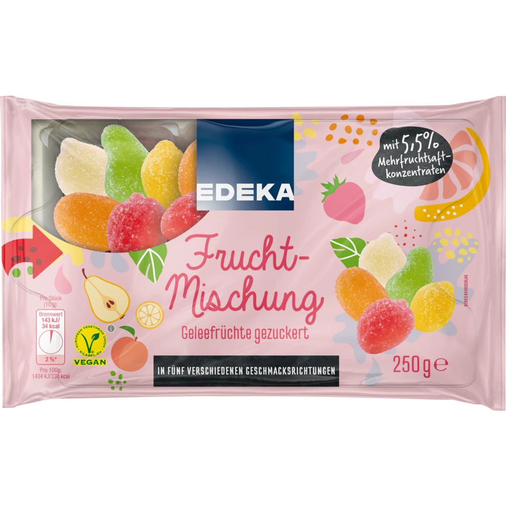 Edeka Ovocné želé 250g - originál z Německa