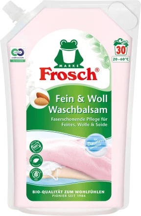 Edeka Frosch prací gel na vlnu a hedvábí, jemné prádlo, syntetiku 1,8 l, 30 dávek - originál z Německa