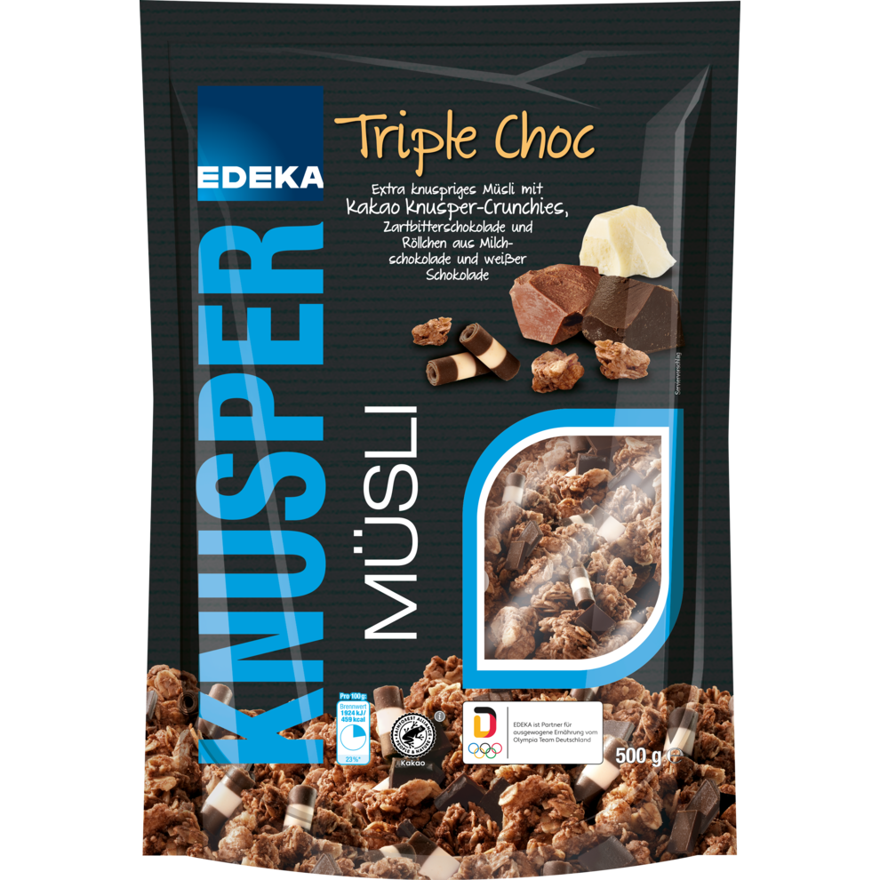 EDEKA Premium müsli s kousky čokolády 500g - originál z Německa