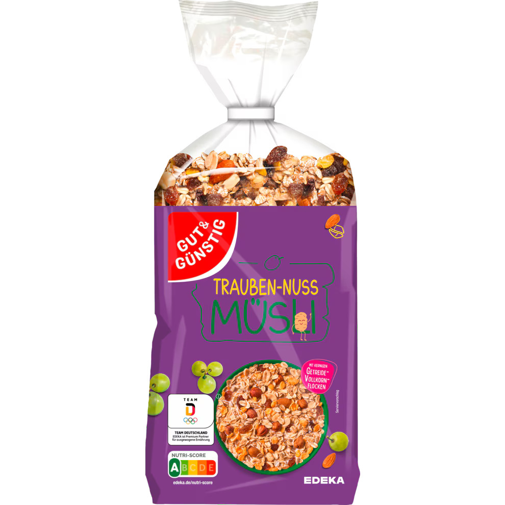 G&G Oříškové müsli s rozinkami 1000g - originál z Německa