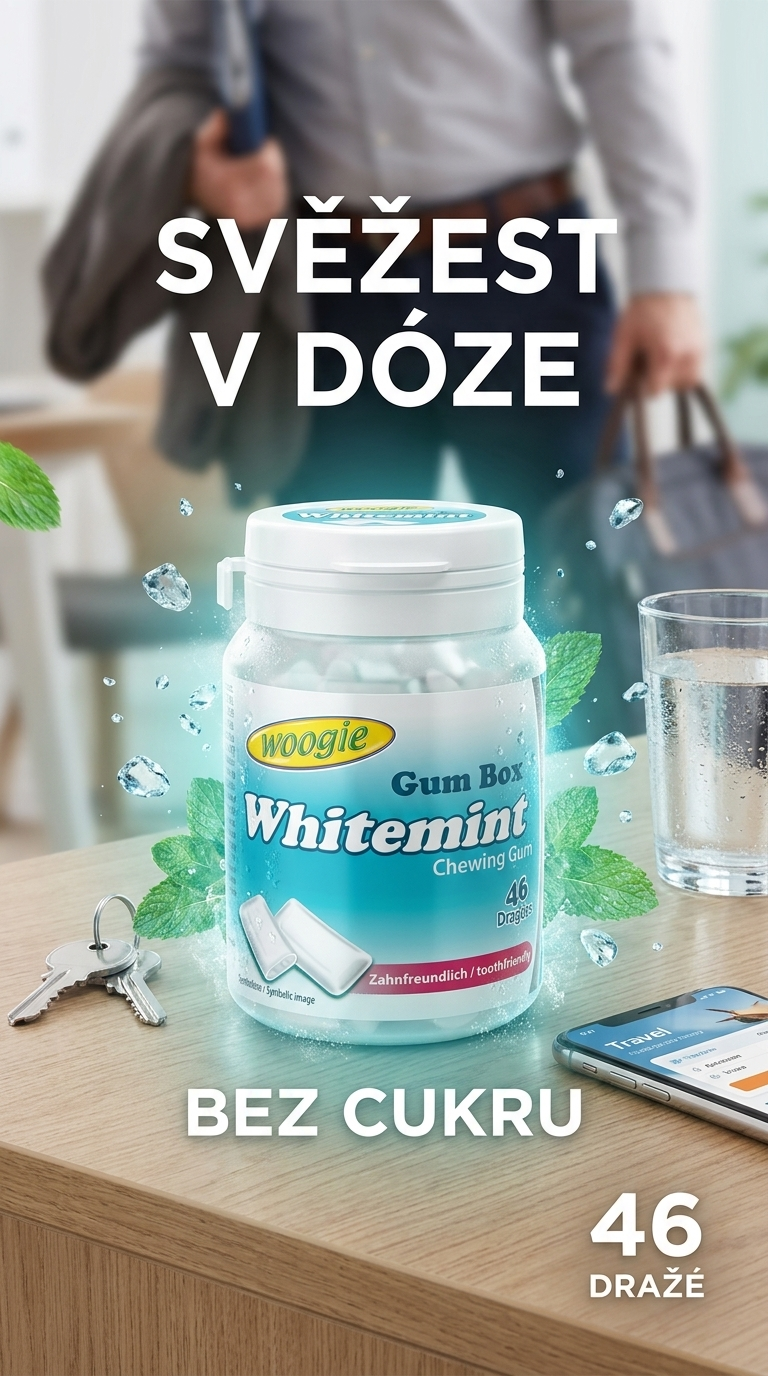 Woogie Whitemint žvýkačky - lifestyle poster