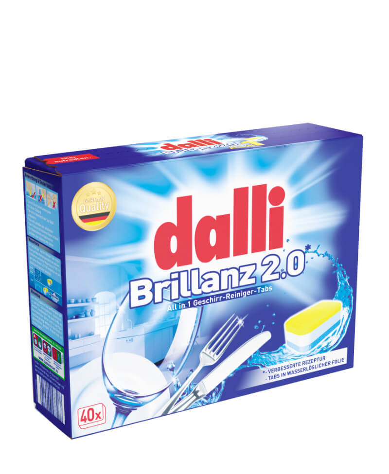 Dalli Brillanz 2.0 tablety do myčky 10 v 1, 40 tablet, 690g - originál z Německa