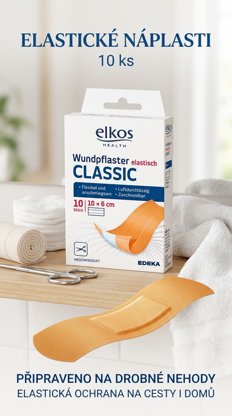 Elkos náplasti elastické 10 ks - lifestyle poster