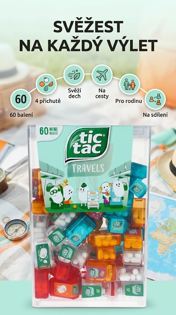 Tic Tac Maxi Pack 228g - mobilní infografika