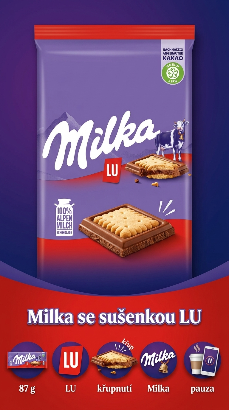 Milka LU - mobilní infografika