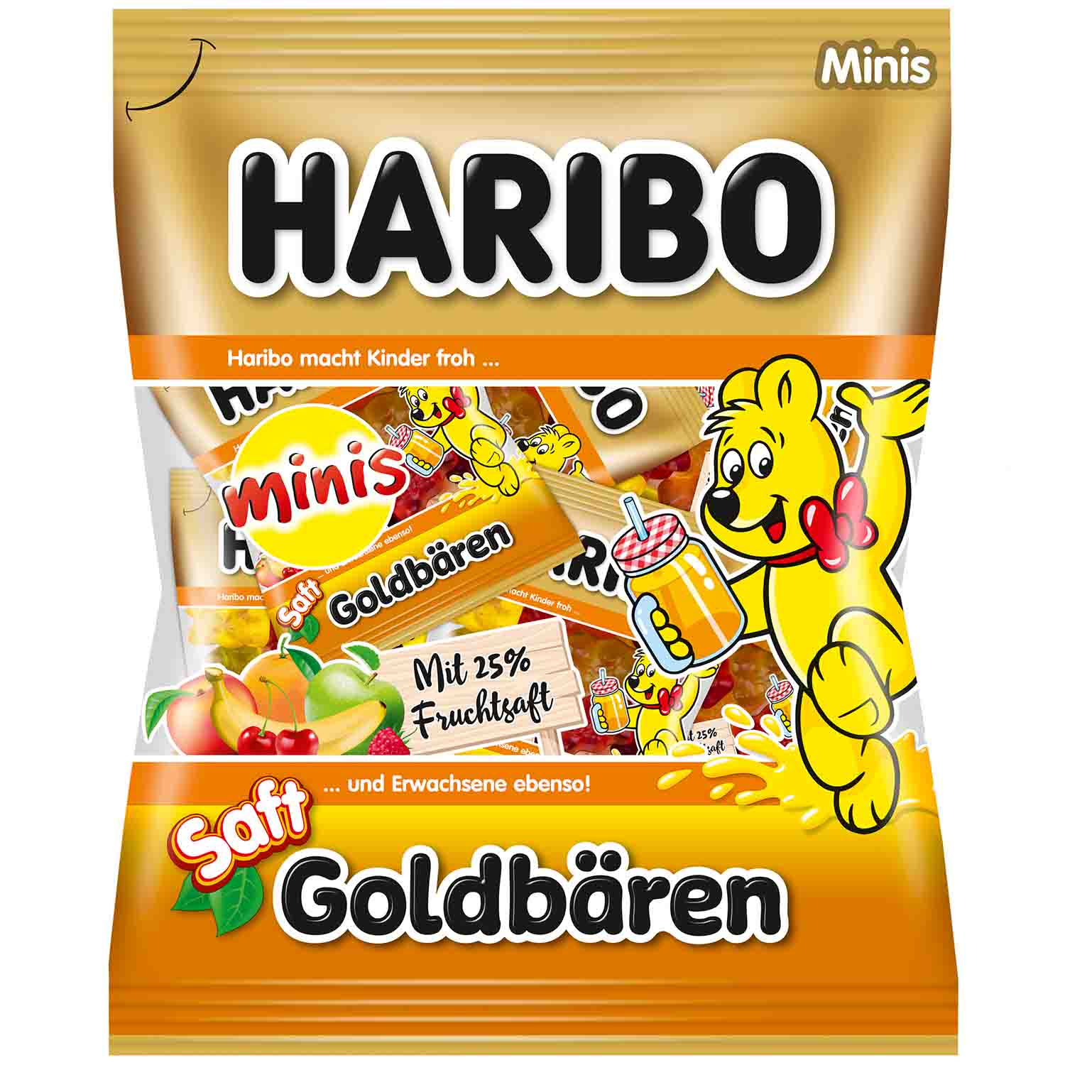 Haribo šťavnatí medvídci Goldbären Minis 14 ks, 220g