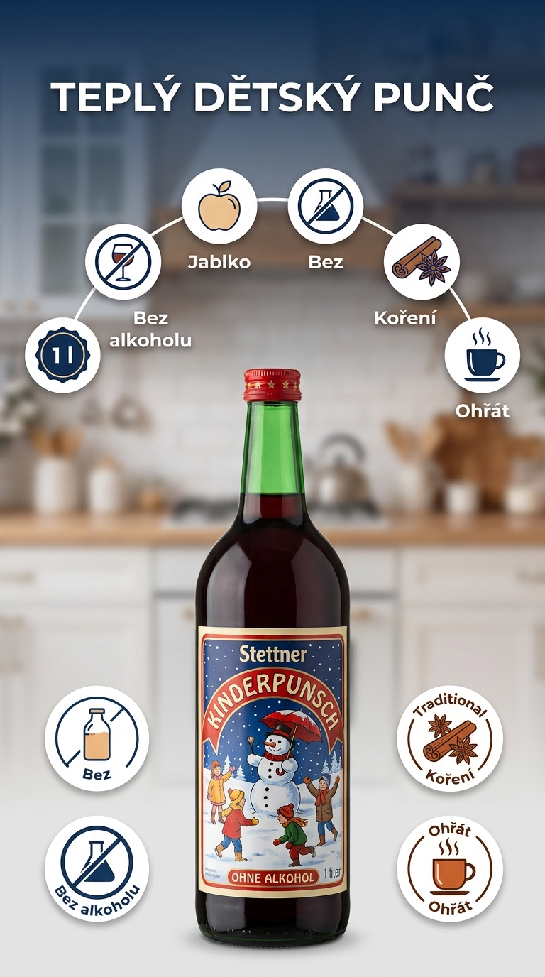 Stettner dětský punč - mobilní infografika