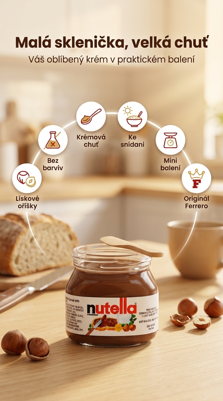 Nutella Mini 25g - mobilní infografika