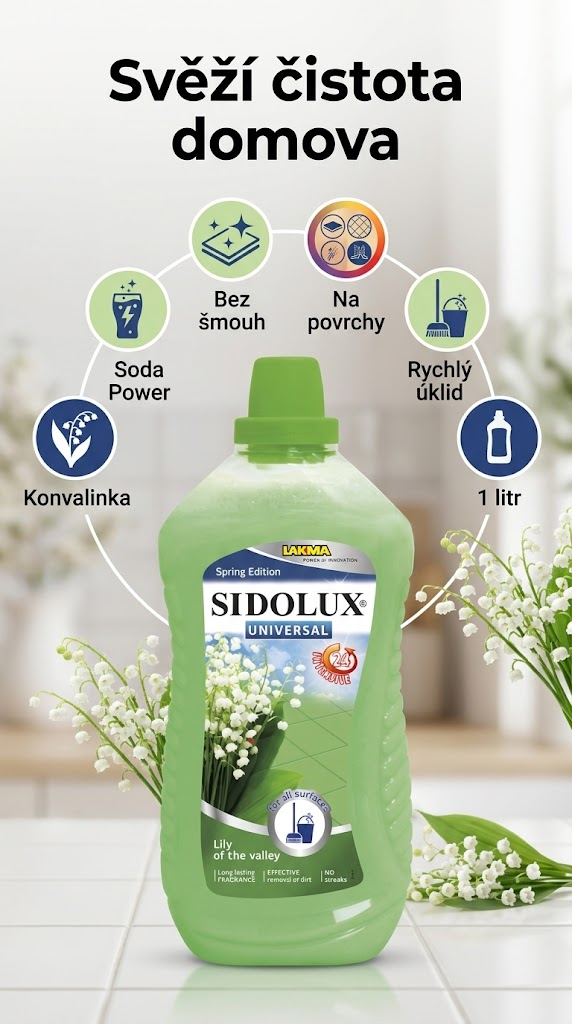 Sidolux Universal Konvalinka 1l - mobilní infografika