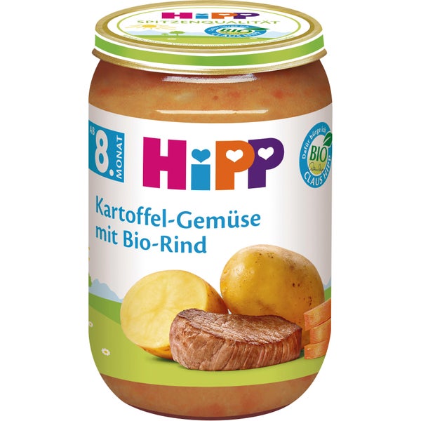 HiPP Bio Menu Brambory se zeleninou a BIO hovězím 220g 8+