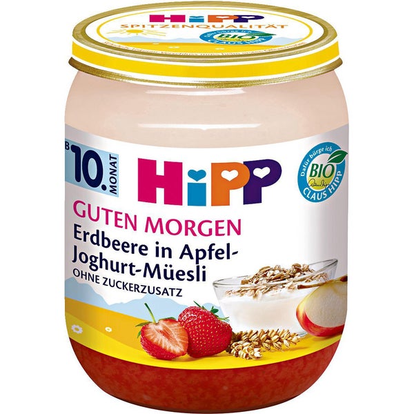 HiPP Bio Dobré ráno Jahody s müsli v jablečném jogurtu 160g 10+