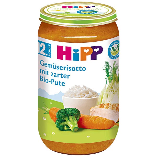 HiPP Bio Menu Zeleninové rizoto s jemným BIO krocanem 250g 12+
