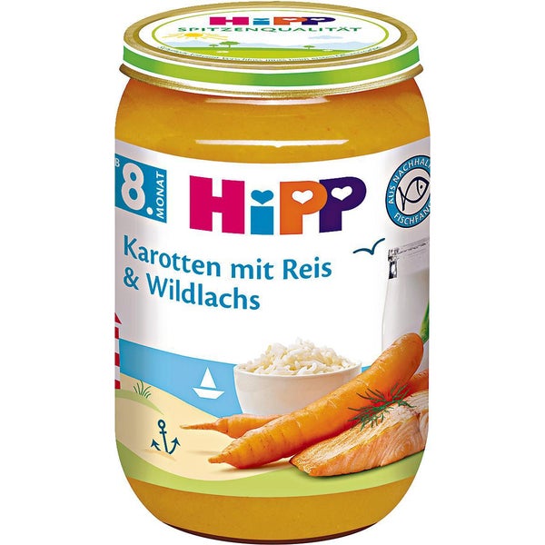HiPP Bio Menu Mrkev s rýží a divokým lososem 220g 8+
