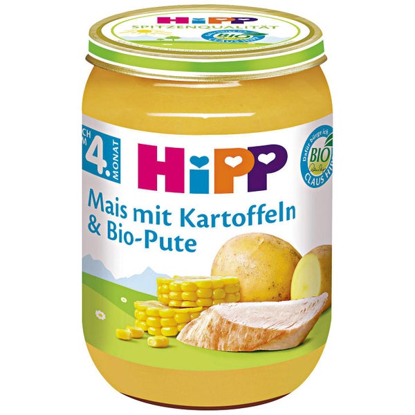 HiPP Bio Kukuřice s bramborem a BIO krůtím masem 190g 5+