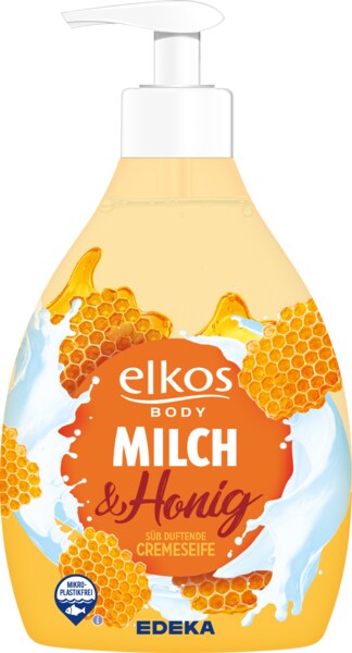 Elkos Mléko & Med - tekuté mýdlo s dávkovačem 500ml - originál z Německa