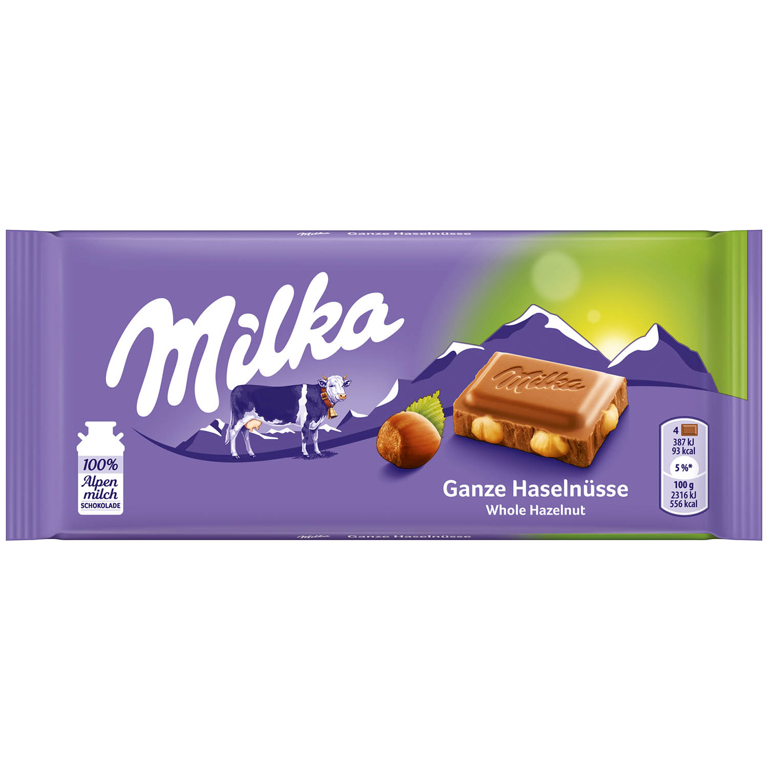 Milka čokoláda s celými jádry lískových ořechů 100g