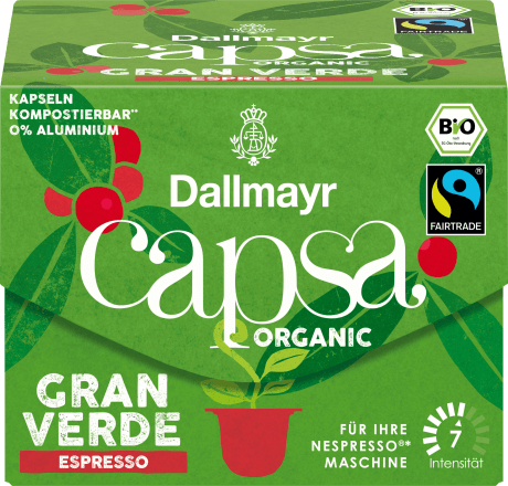 Dallmayr Bio capsa Gran Verde Lungo Espresso 10 ks- 56g