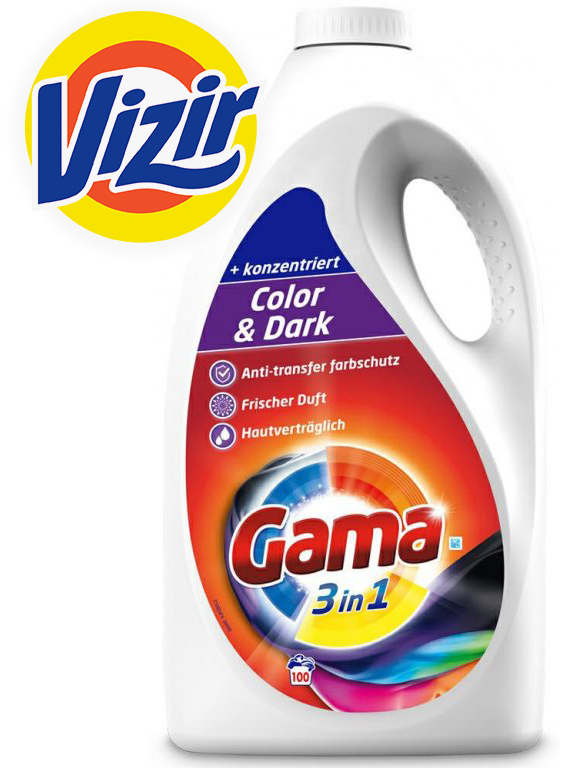 Vizir Gama XXL Color prací gel 5 l, 100 dávek